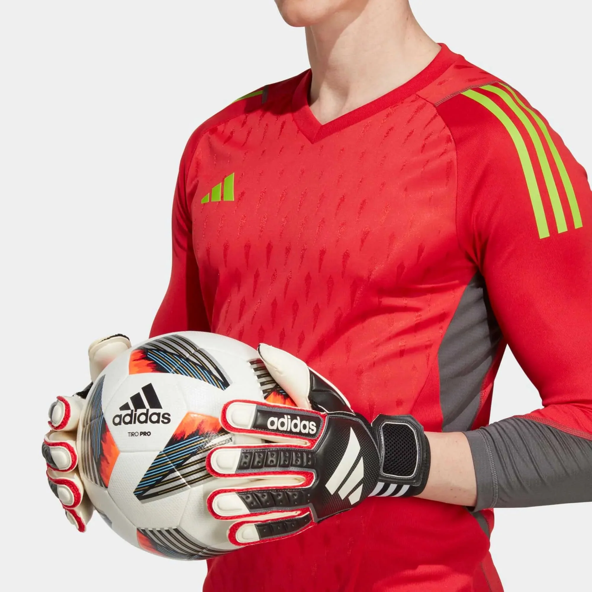 adidas Tiro Pro Goalkeeper Gloves - Black-White - Image 6