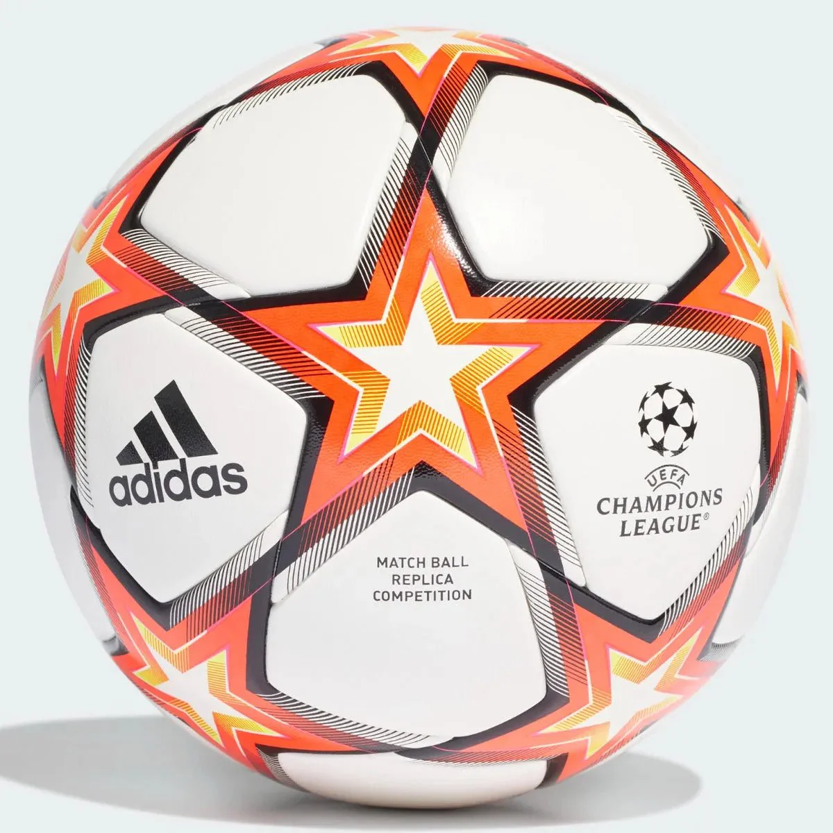 Adidas UCL Competition Pyrostorm Ball - White-Solar Red-Yellow