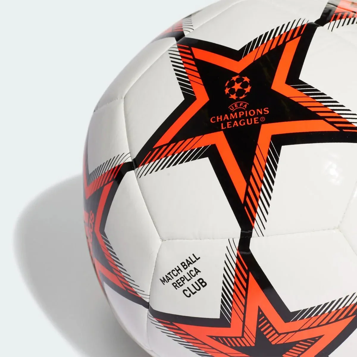 Adidas UCL Pyrostorm Club Ball - White-Red-Black - Image 3