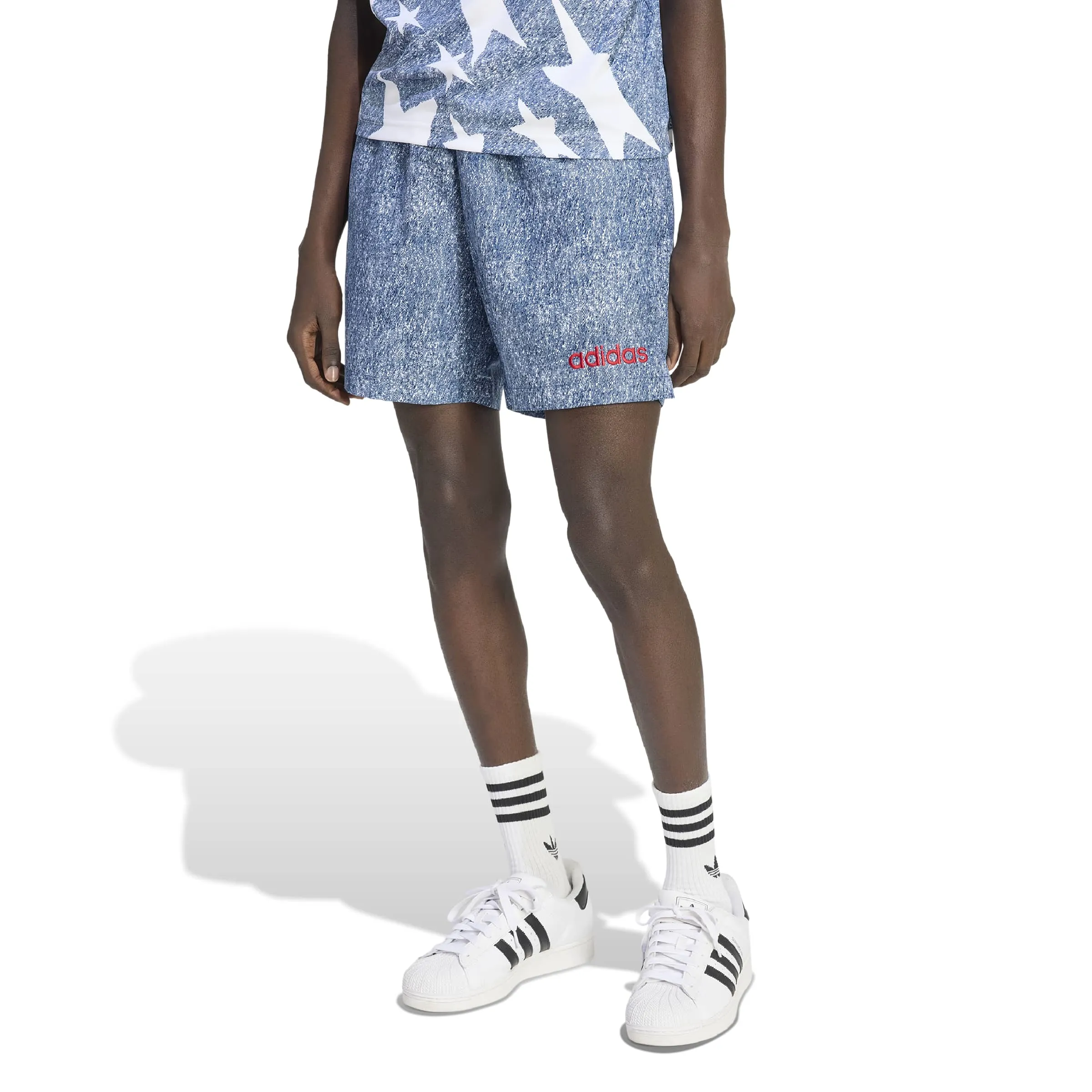 adidas USA Men's Denim Graphic Shorts - Image 2