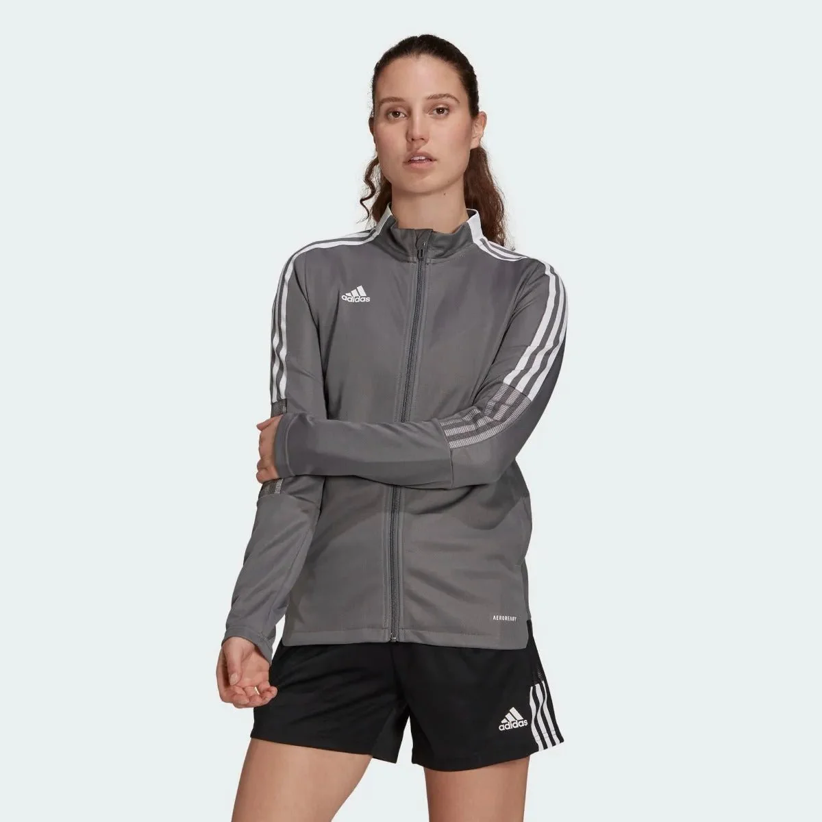 Adidas Women Tiro 21 Track Jacket - Team Grey - Image 2