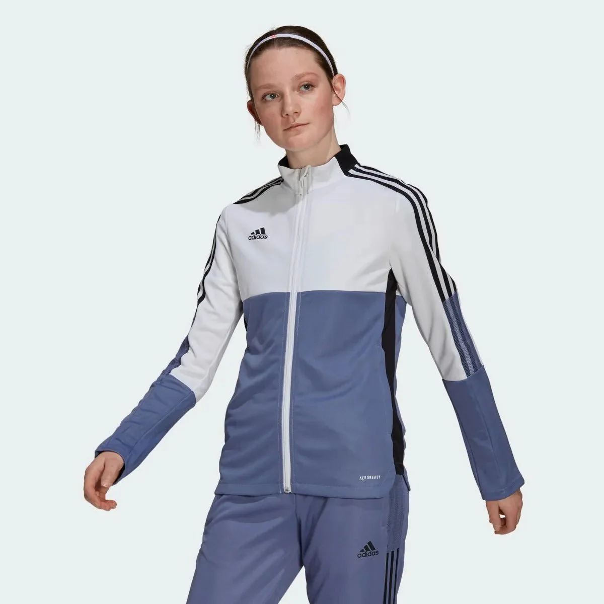 Adidas Women Tiro Track Jacket - White-Orbit Violet - Image 2