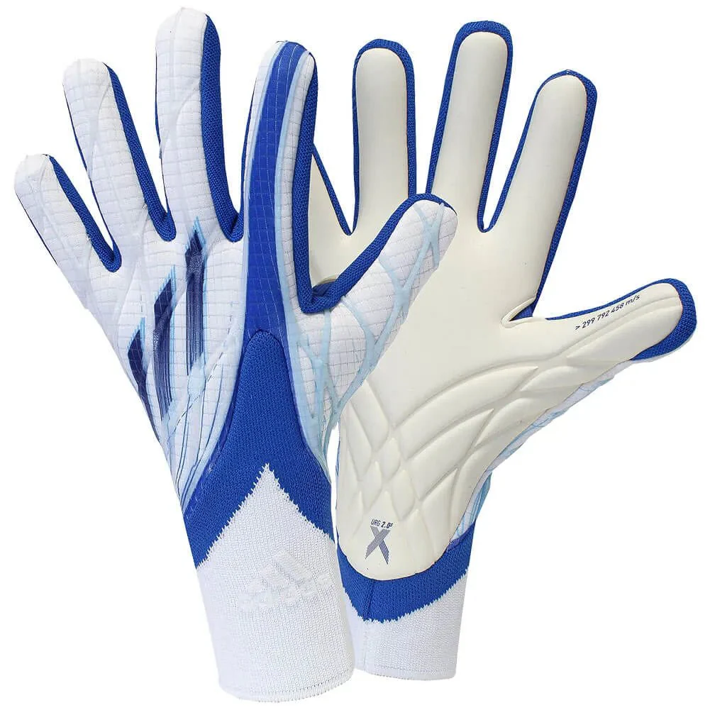 adidas X Edge GL Pro Goalkeeper Gloves - White-Hi Res Blue