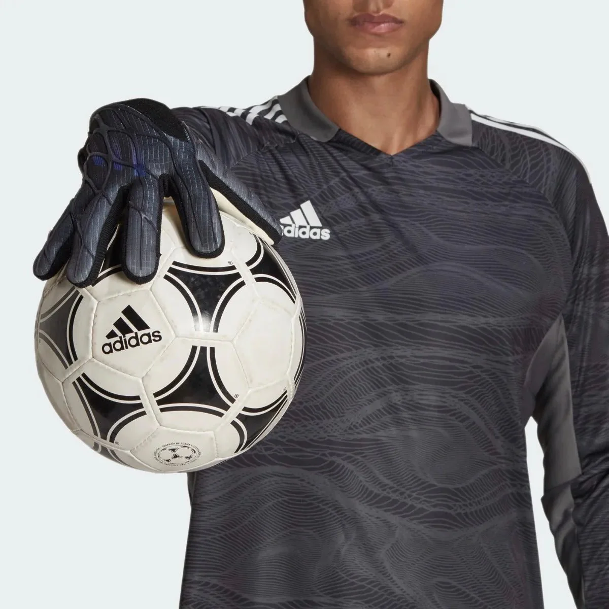Adidas X Pro Goalkeeper Gloves - Black-Grey-Blue - Image 2