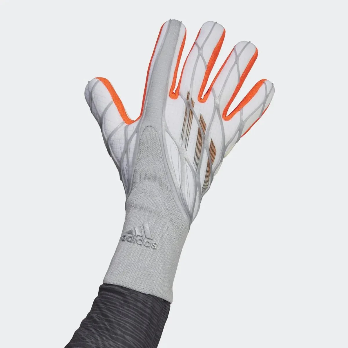 adidas X Pro Goalkeeper Gloves - White-Iron Metallic-Solar Red