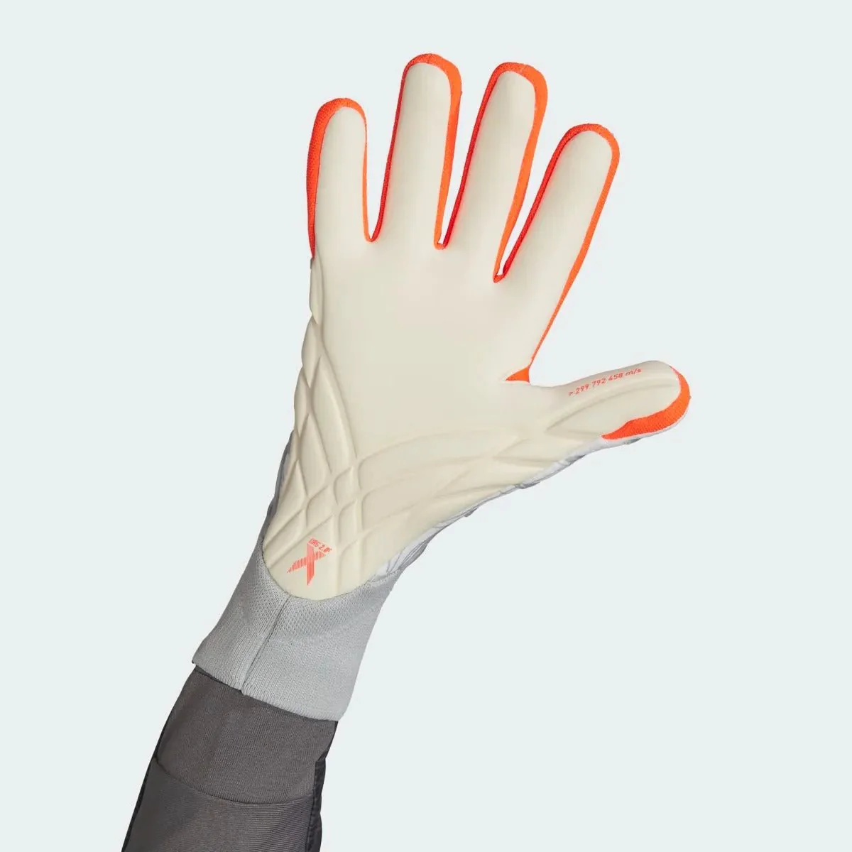 adidas X Pro Goalkeeper Gloves - White-Iron Metallic-Solar Red - Image 2