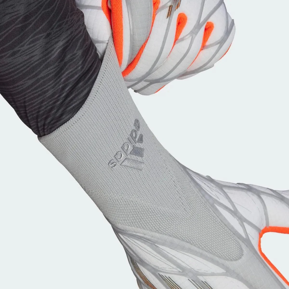 adidas X Pro Goalkeeper Gloves - White-Iron Metallic-Solar Red - Image 3
