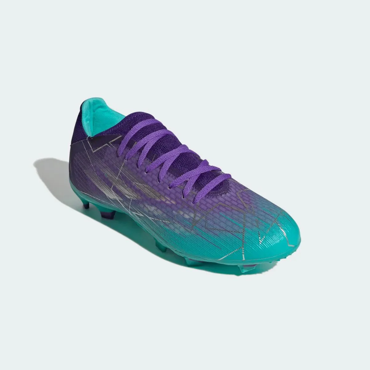 adidas X Speedflow .3 FG - Purple-Silver-Mint - Image 3