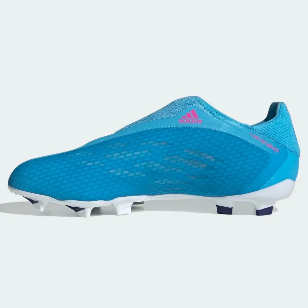 adidas X Speedflow .3 Laceless FG - Sky Rush-Shock Pink - Image 2