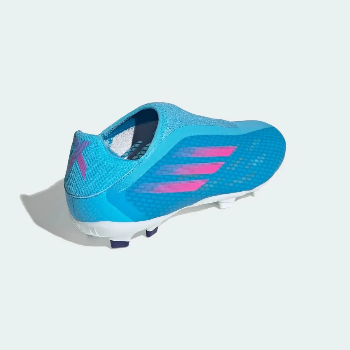 adidas X Speedflow .3 Laceless FG - Sky Rush-Shock Pink - Image 4