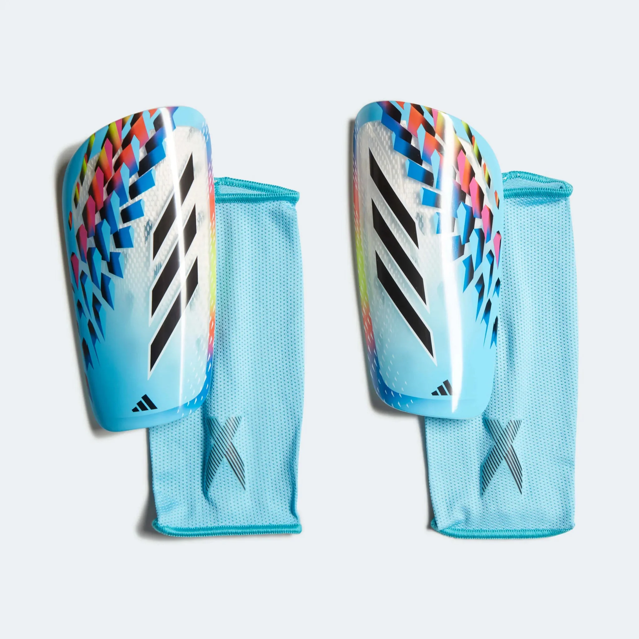 adidas X Speedportal League Shin Guards - White-Bright Cyan-Black
