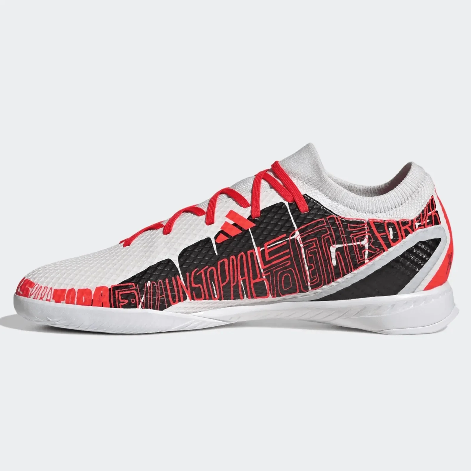 adidas X SpeedPortal Messi .3 Indoor - White-Black-Solar Red - Image 2