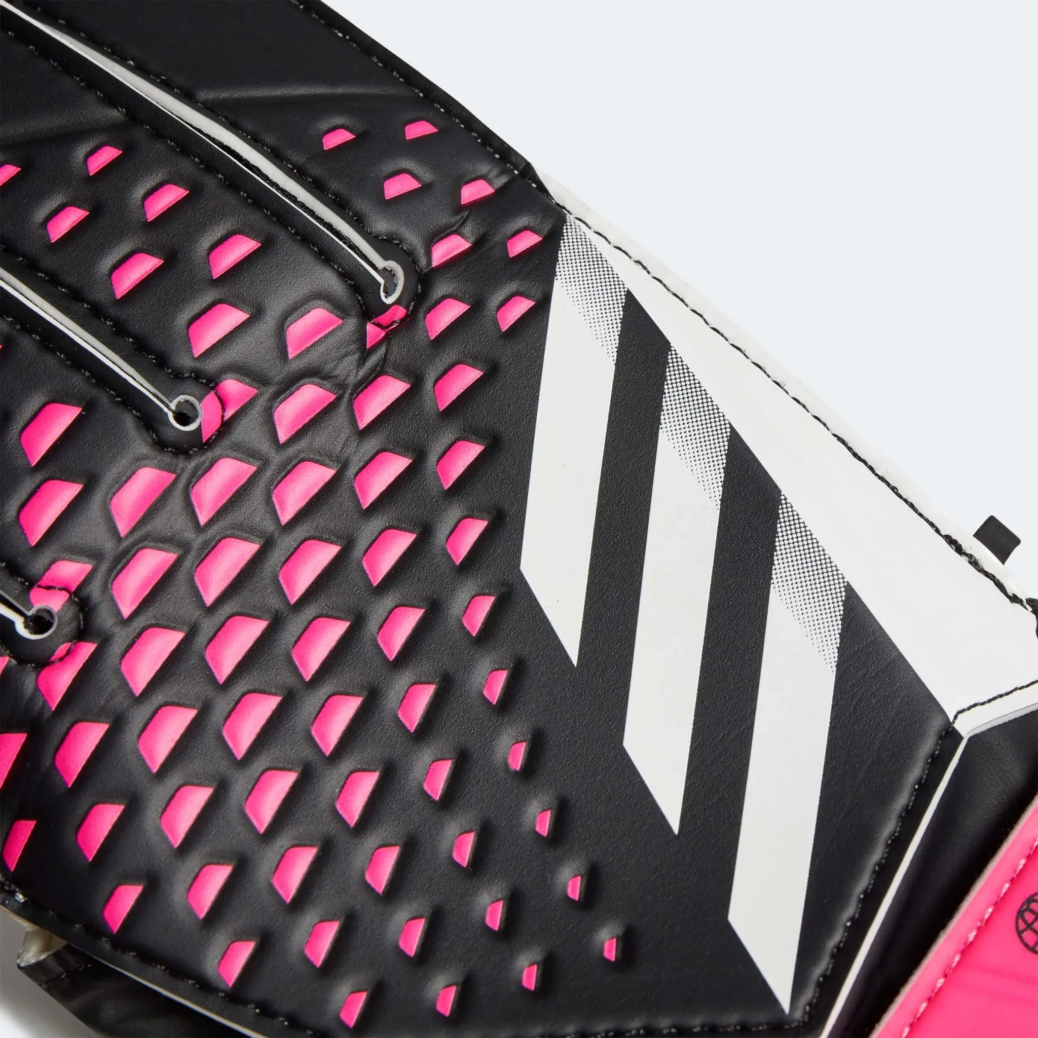 adidas Youth Predator GL Training Goalkeeper Gloves - Black-White-Pink - Image 2