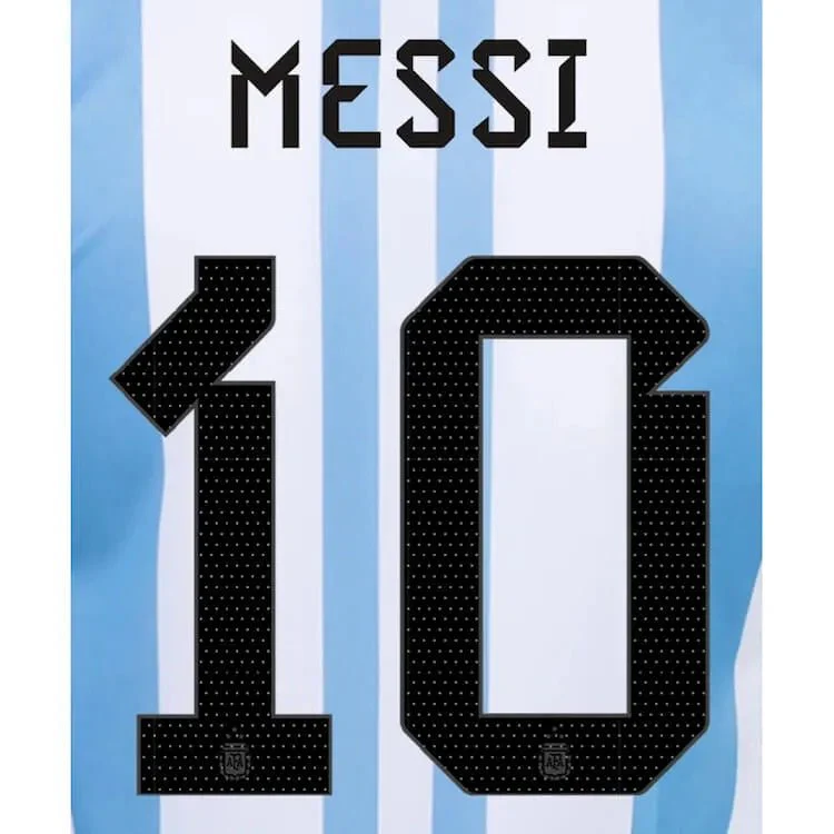 Argentina 2022-23 Home Messi #10 Jersey Name Set