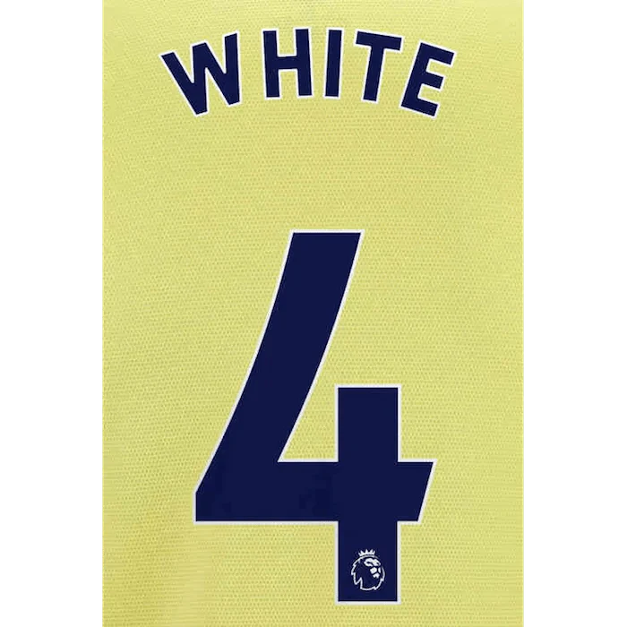 Arsenal 2021/22 Away White #4 Jersey Name Set Navy