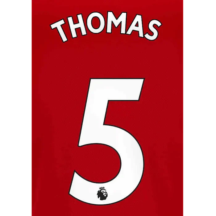 Arsenal 2021/22 Home Thomas #5 Jersey Name Set White