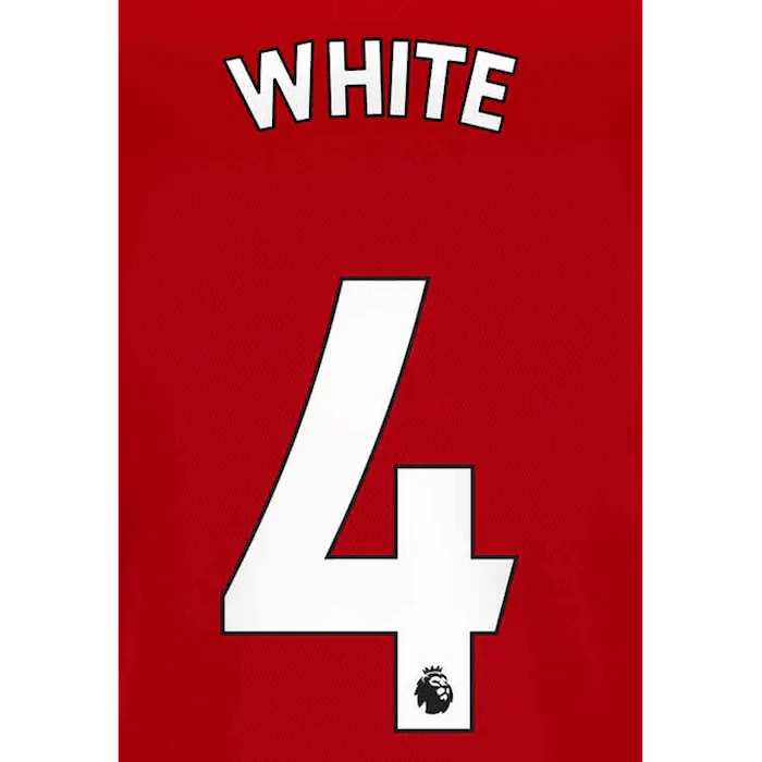 Arsenal 2021/22  Home White #4 Jersey Name Set White