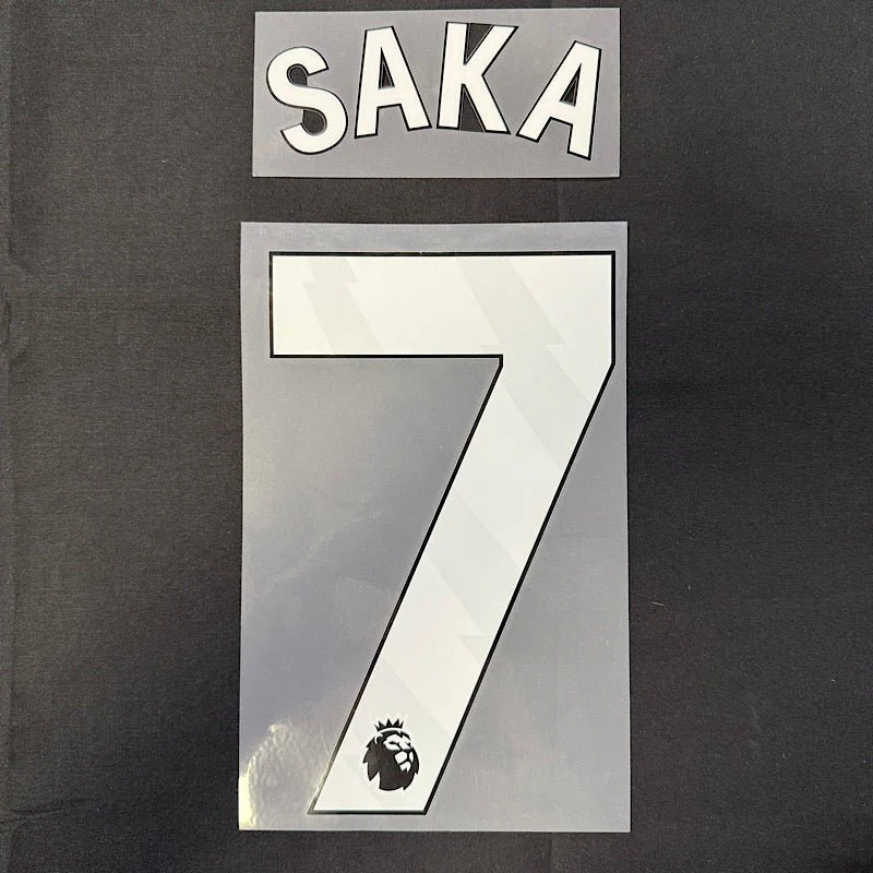 Arsenal 2023-Home Saka #7 Jersey Name Set-White