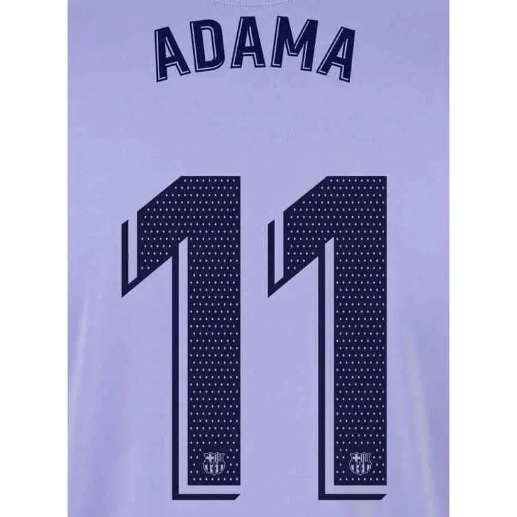 Barcelona 2021/22 Away Adama #11 Jersey Name Set