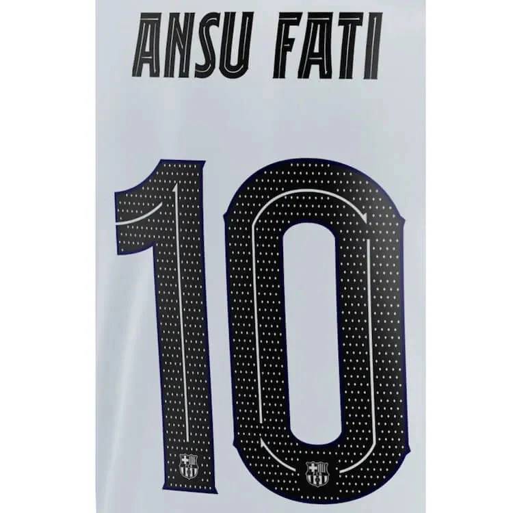 Barcelona 2022/23 Third Ansu Fati #10 Jersey Name Set