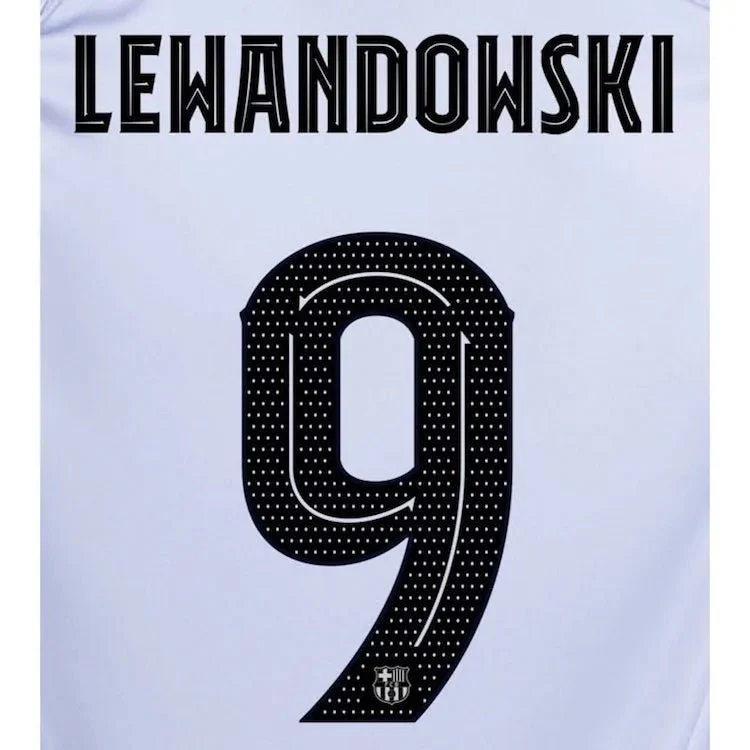Barcelona 2022/23 Third Lewandowski #9 YOUTH Jersey Name Set