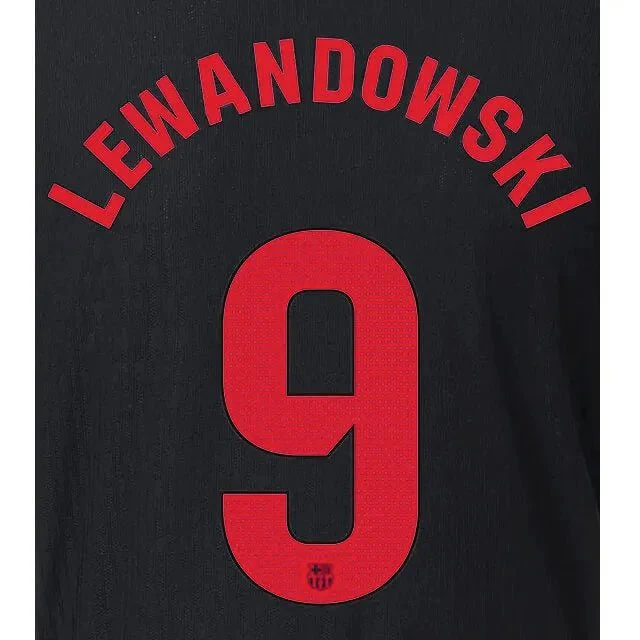 Barcelona 2024/25 Away LEWANDOWSKI #9 Youth Official Name Set