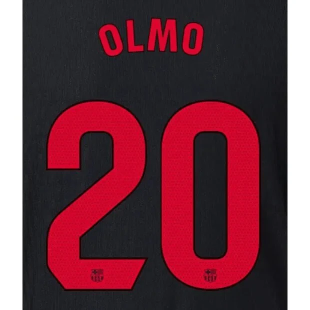 Barcelona 2024/25 Away OLMO #20 Youth Official Name Set