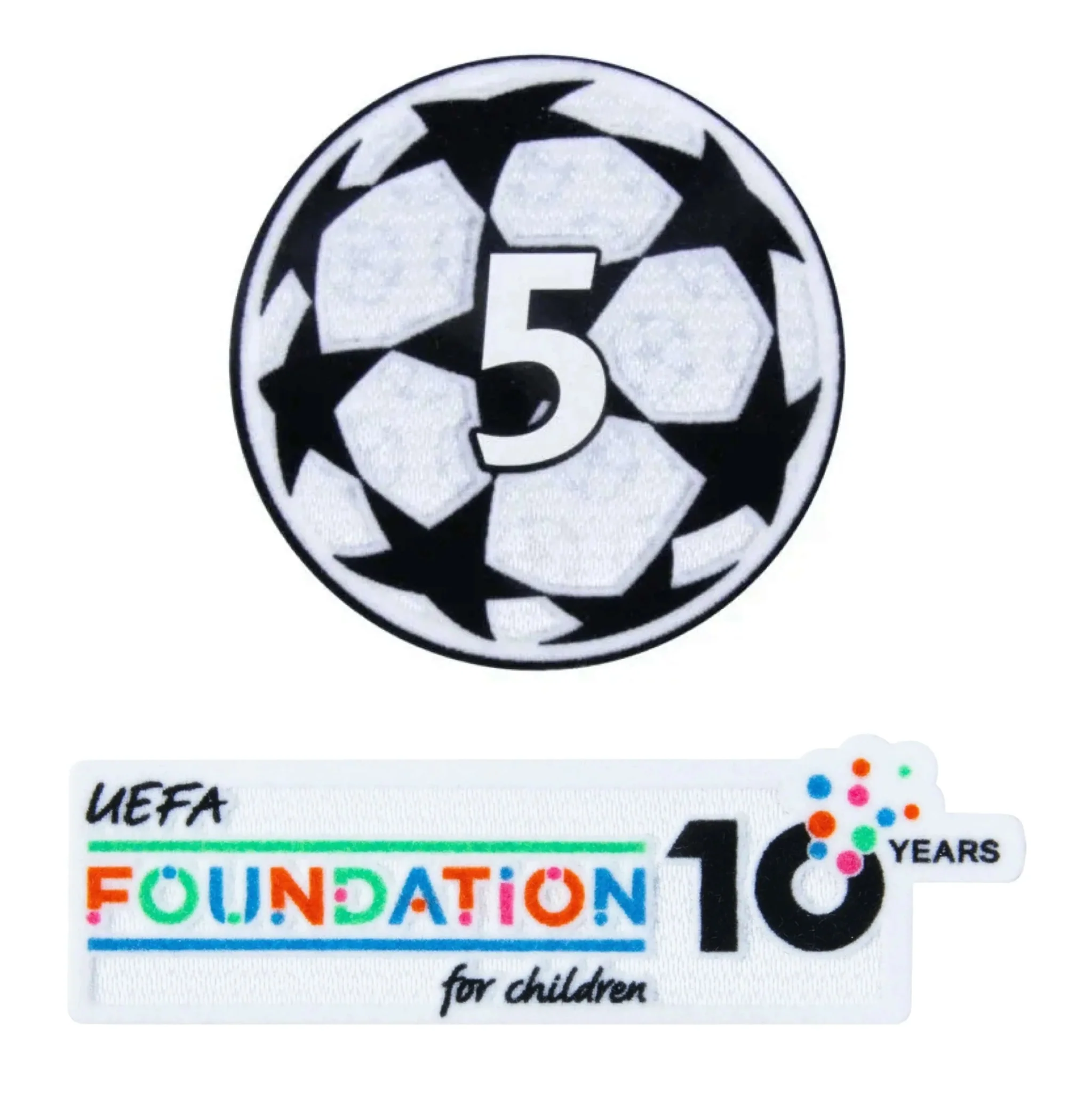 Barcelona 2025- UCL Starball #5 +10th Anniversary UEFA Foundation Patch Set (Youth)