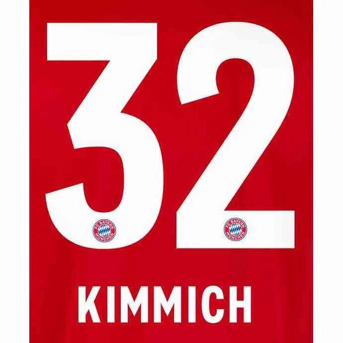 Bayern Munich 2019/21 Home Kimmich #32 Jersey Name Set