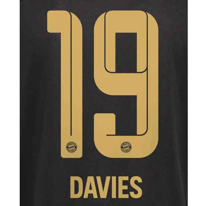 Bayern Munich 2021/22 Away Davies #19 Jersey Name Set