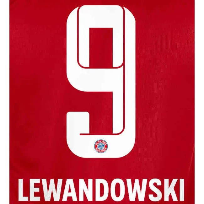 Bayern Munich 2021/22 Home Lewandowski #9 Jersey Name Set