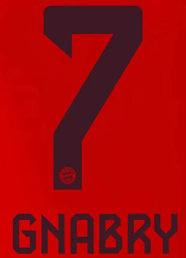Bayern Munich 2024/25 Home Gnabry #7 Jersey Name Set