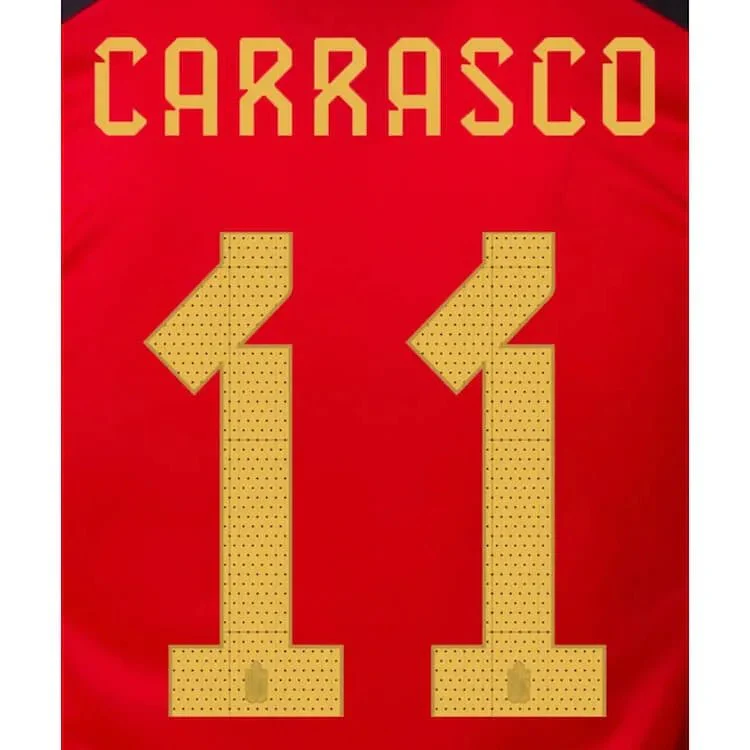 Belgium 2022-23 Home Carrasco #11 Jersey Name Set