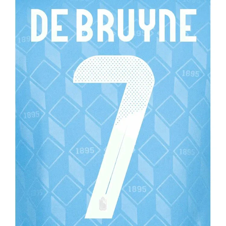 Belgium 2024/25 Away De Bruyne #7 Jersey Name Set
