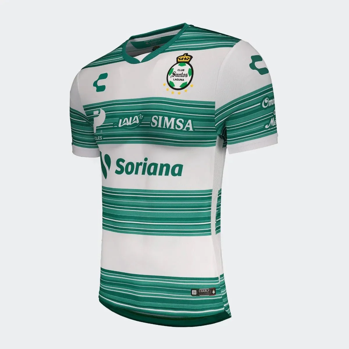 Charly 2020-21 Santos Home Jersey - White-Green - Image 3