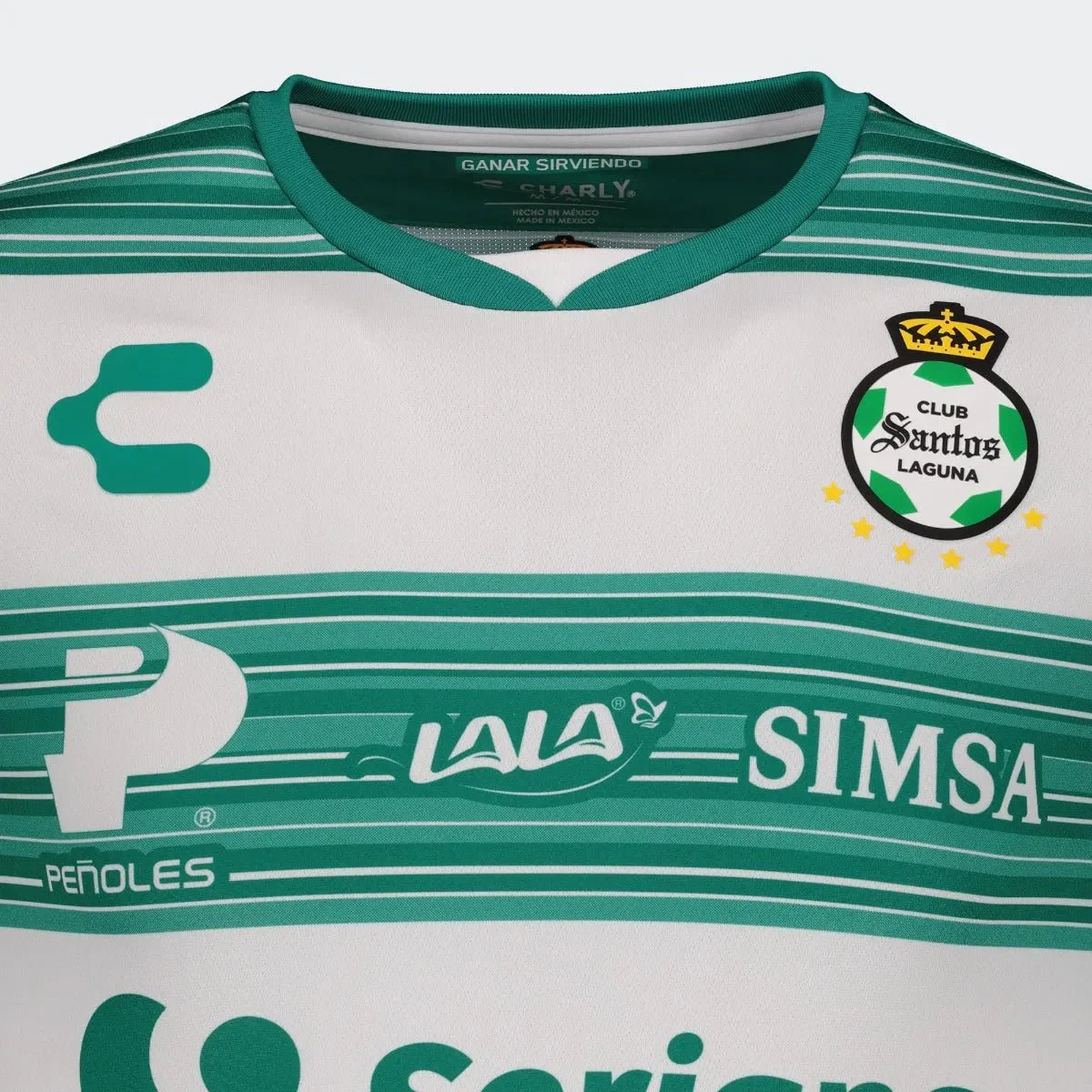 Charly 2020-21 Santos Home Jersey - White-Green - Image 4