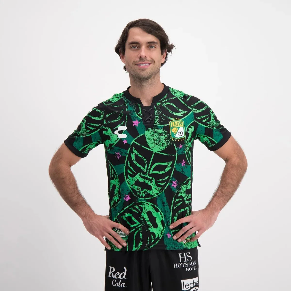 Charly 2021-22 Leon Third Jersey - Black-Green - Image 3
