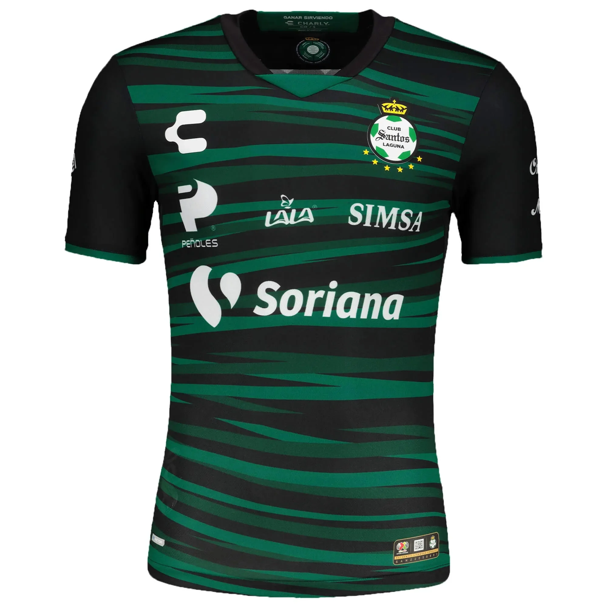 Charly 2022-23 Santos Away Jersey - Black-Green