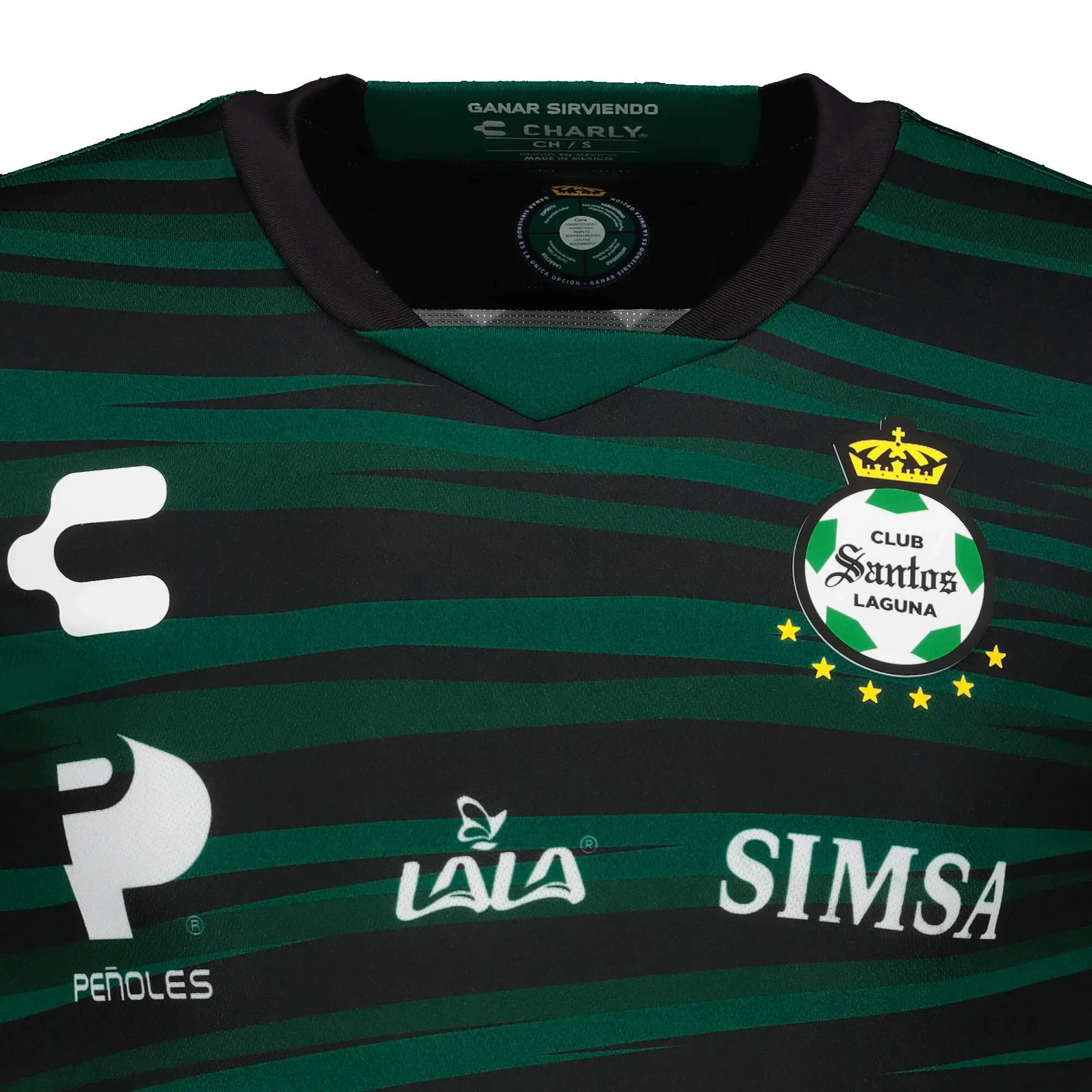 Charly 2022-23 Santos Away Jersey - Black-Green - Image 3
