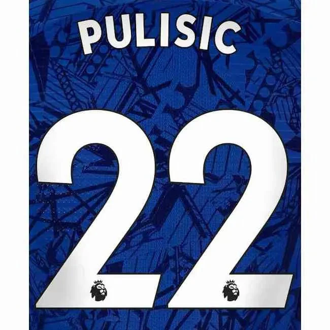 Chelsea 2019/22 Home Pulisic #22 Jersey Name Set