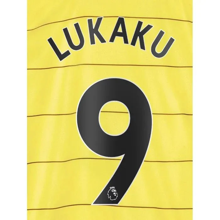 Chelsea 2021/22 Away Lukaku #9 Jersey Name Set Black