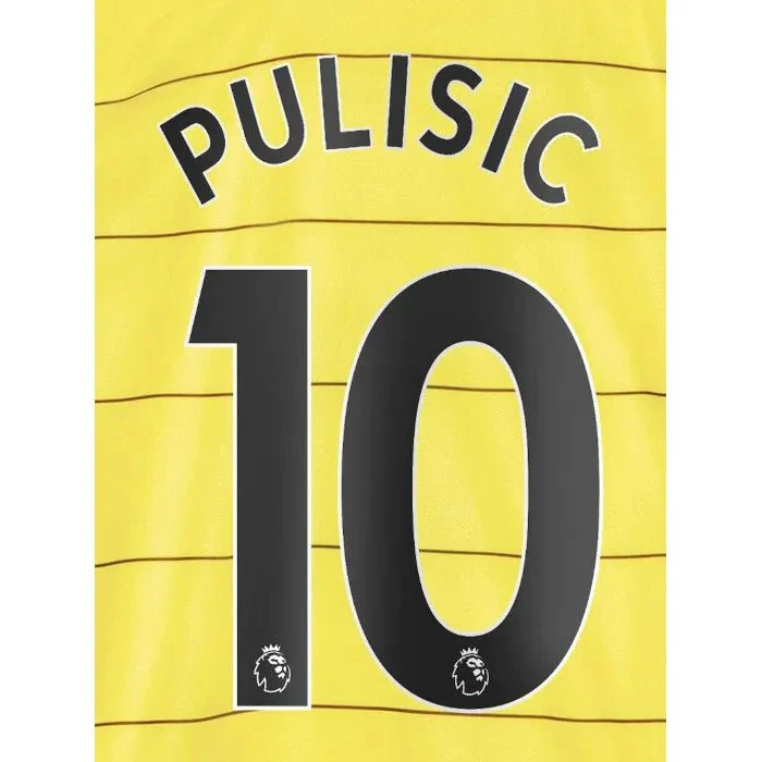 Chelsea 2021/22 Away Pulisic #10 Jersey Name Set Black