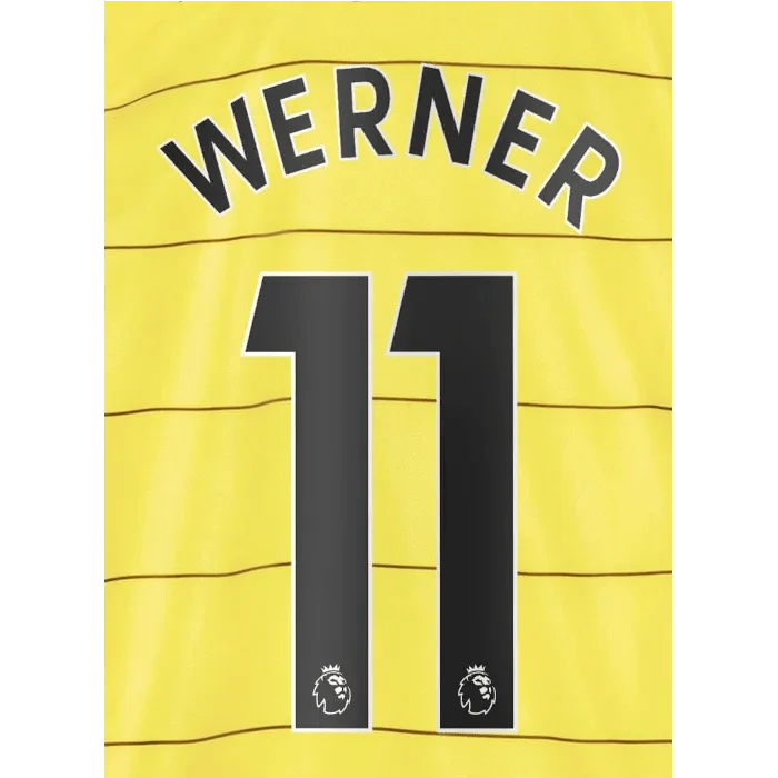 Chelsea 2021/22 Away Werner #11 Jersey Name Set Black