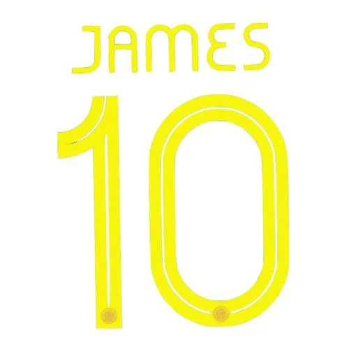 Colombia 2020/21 Away James #10 Jersey Name Set