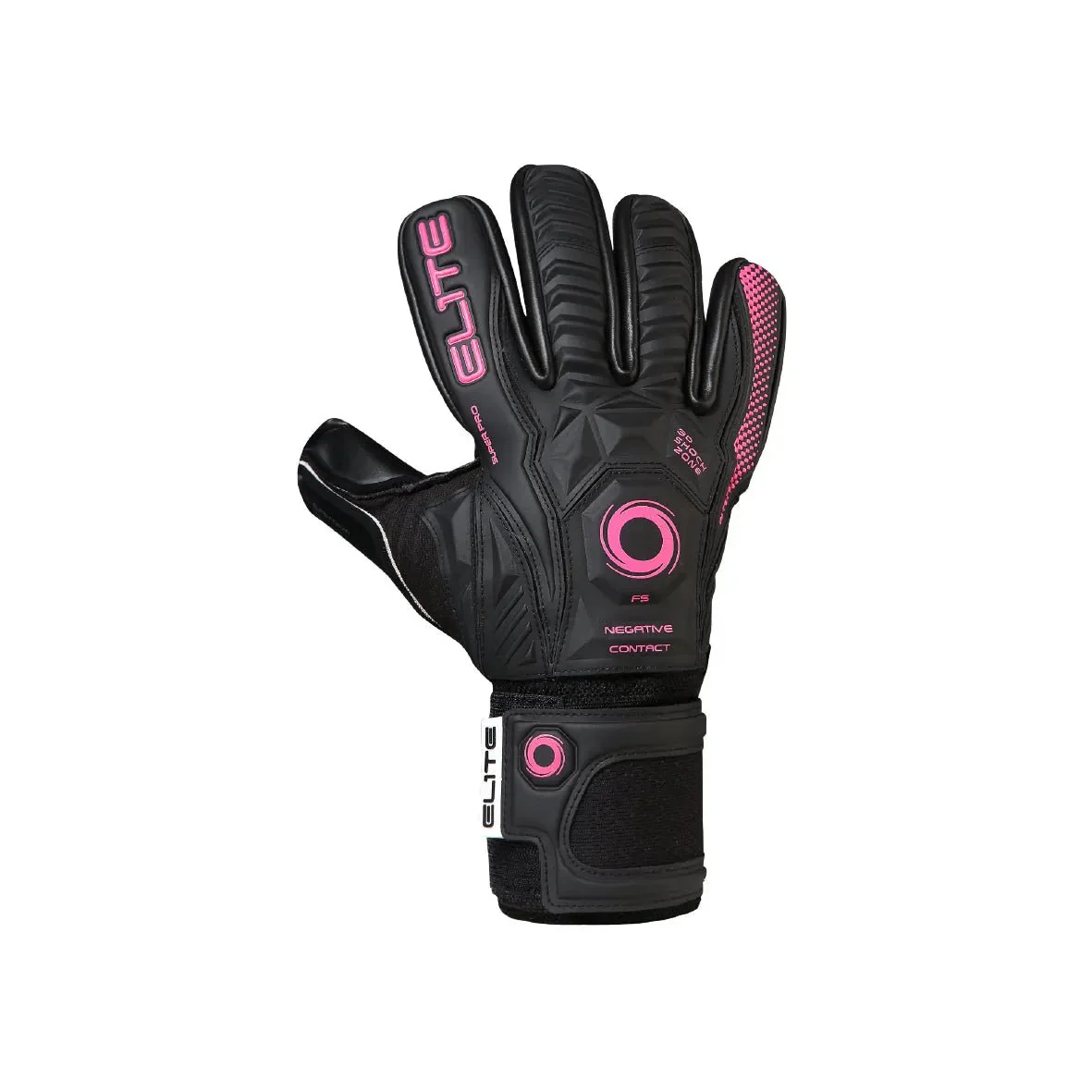 Elite Sport 2020 Forza Goalkeeper Gloves - Black-Pink - Image 2