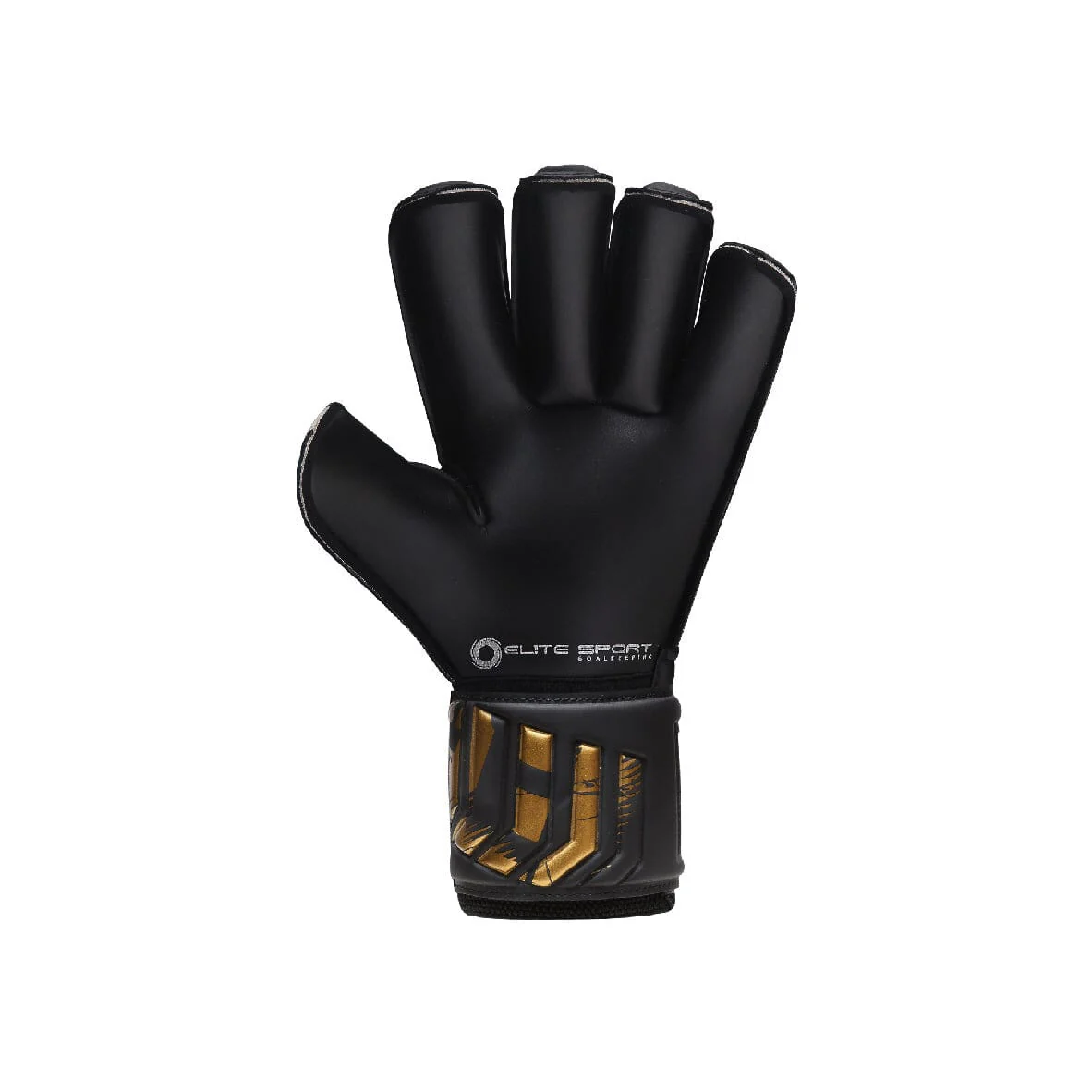 Elite Sport 2022 Black Real Goalkeeper Gloves - Black-Gold - Image 3
