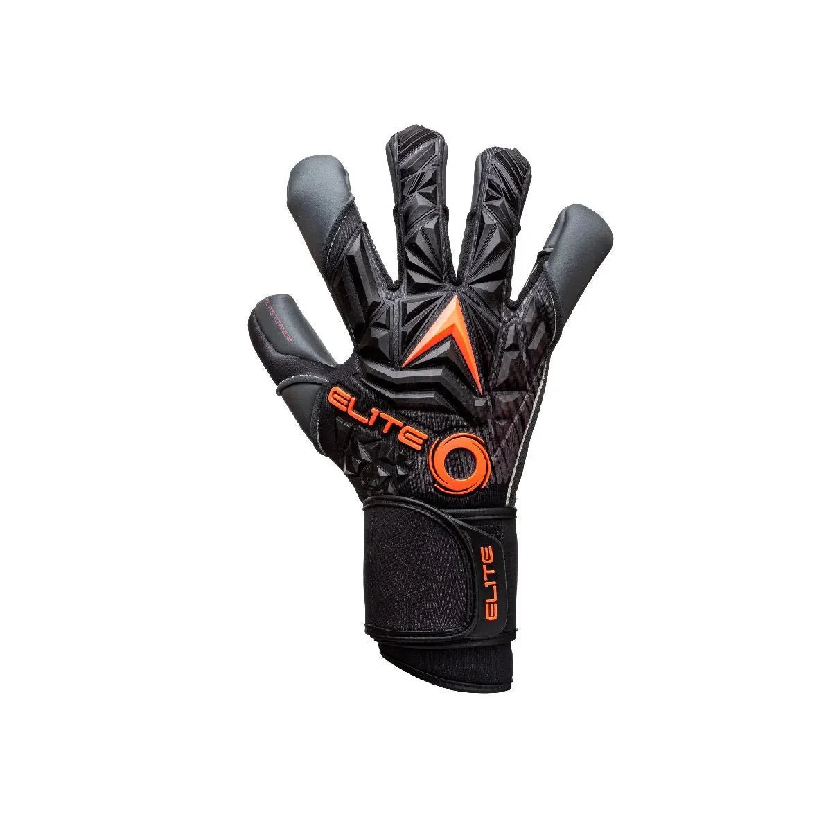 Elite Sport Titanium Orange Goalkeeper Gloves - Black-Orange - Image 2