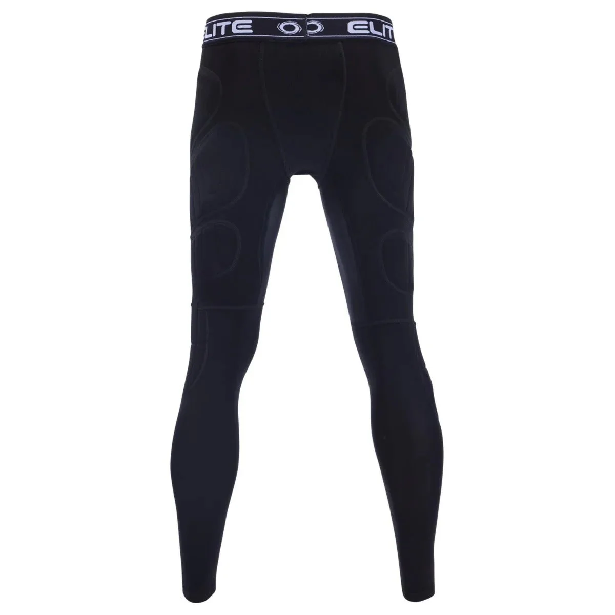 Elite Sport Youth Goalkeeper Padded Compression Leggings - Black - Image 2