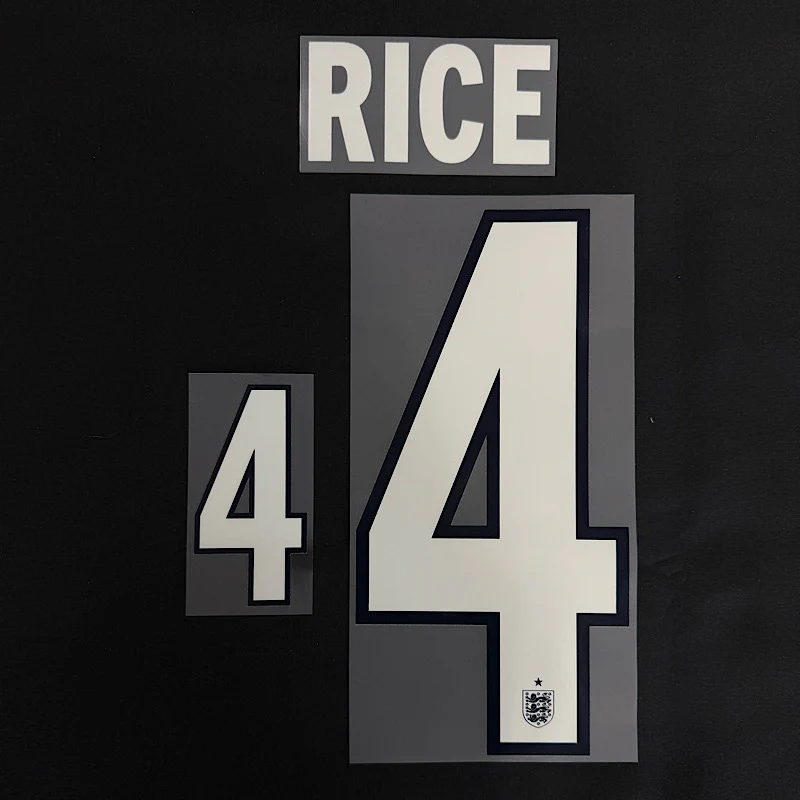 England 2026- Away RICE #4 Official Name Set