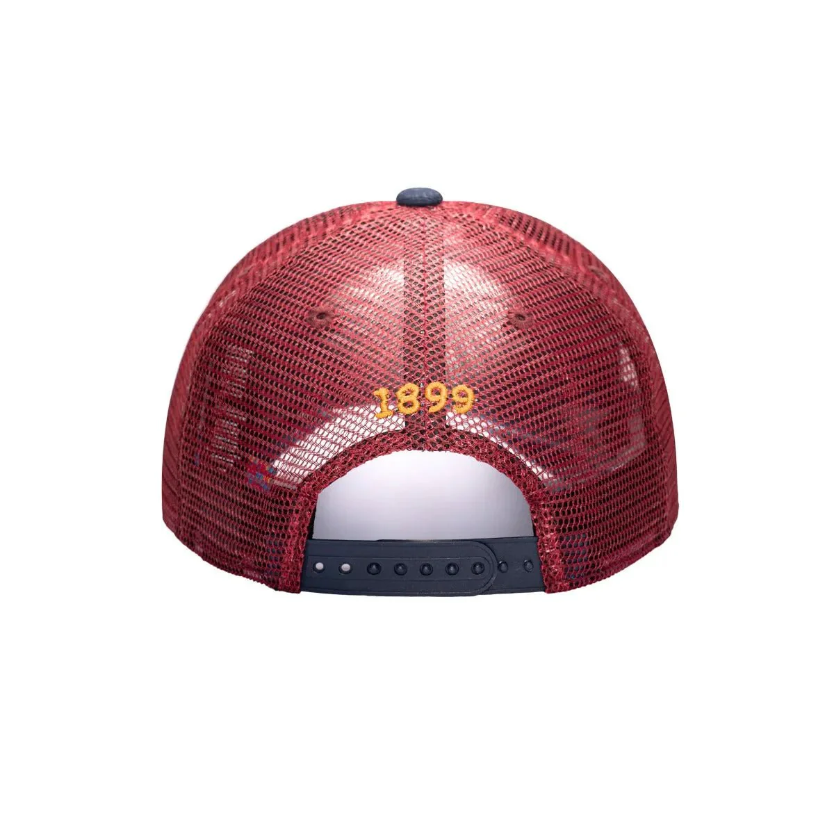Fan Ink Collection Barcelona Script Stop Trucker Hat - Navy-Burgundy - Image 2